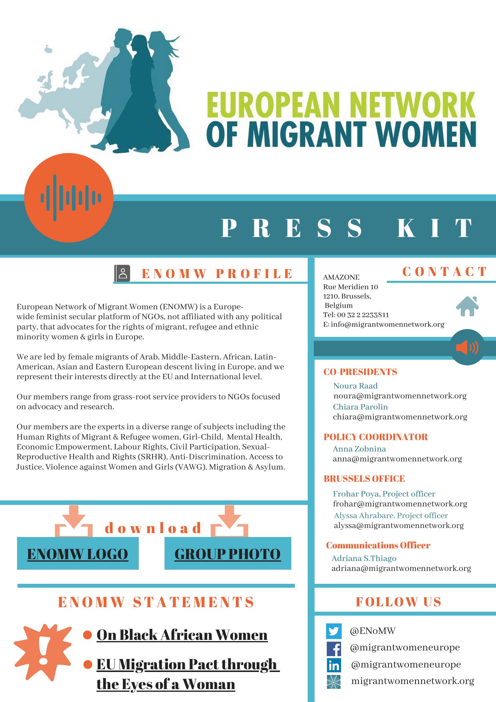 European Network of Migrant Women Press Kit