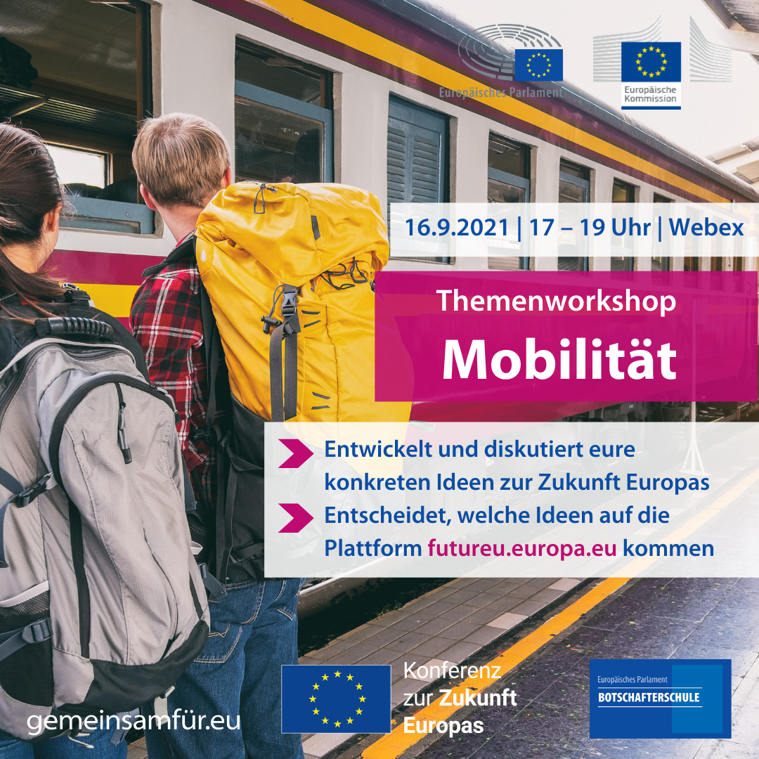 #DieZukunftGehörtDir: Dein Beitrag zur Zukunft Europas - Themenworkshop Mobilität